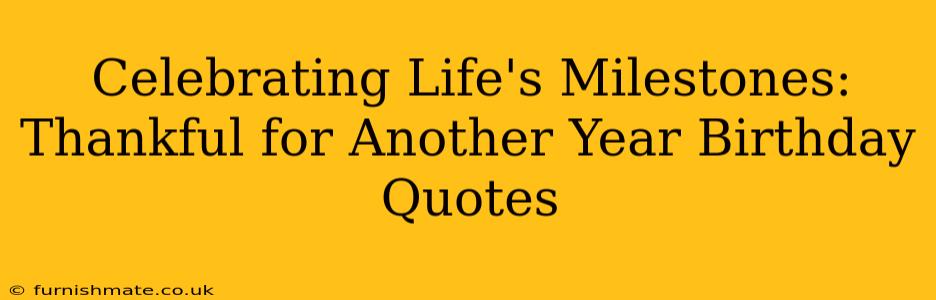 Celebrating Life's Milestones: Thankful for Another Year Birthday Quotes