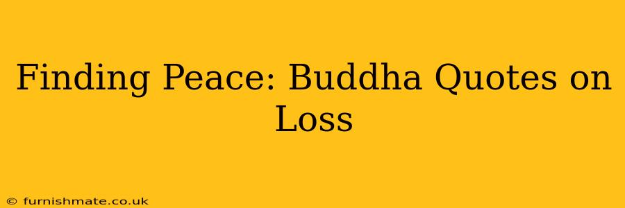 Finding Peace: Buddha Quotes on Loss