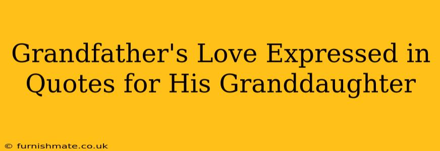 Grandfather's Love Expressed in Quotes for His Granddaughter