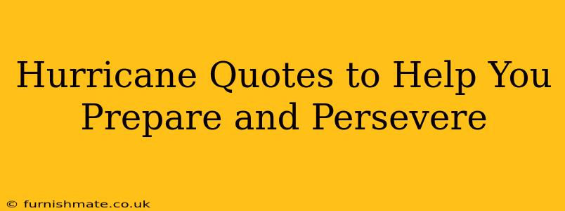 Hurricane Quotes to Help You Prepare and Persevere