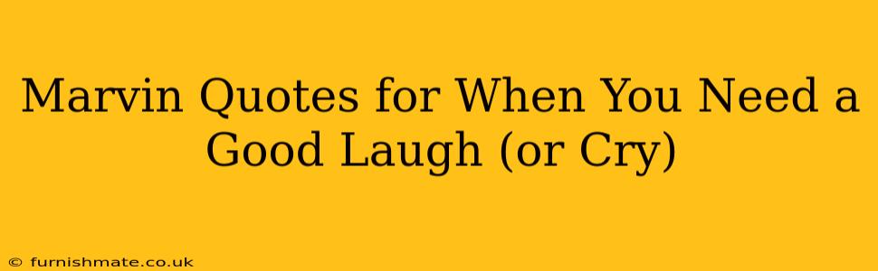 Marvin Quotes for When You Need a Good Laugh (or Cry)
