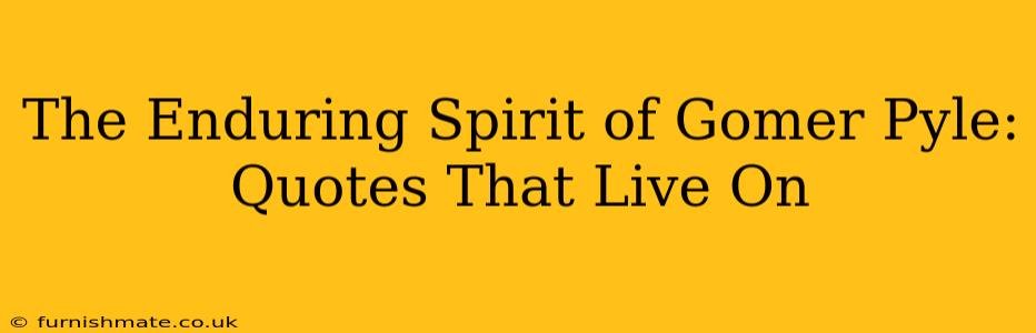 The Enduring Spirit of Gomer Pyle: Quotes That Live On